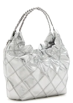 Fleming mini metallic leather hobo bag