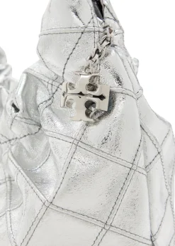 Fleming mini metallic leather hobo bag