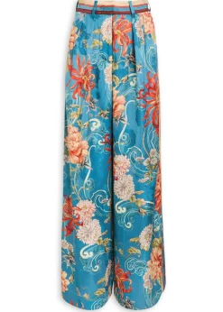 Fletcher printed satin trousers