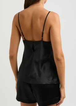 Fleur De Jour silk-satin pyjama top