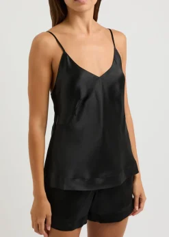 Fleur De Jour silk-satin pyjama top