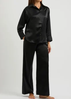 Fleur du Jour silk-satin pyjama trousers