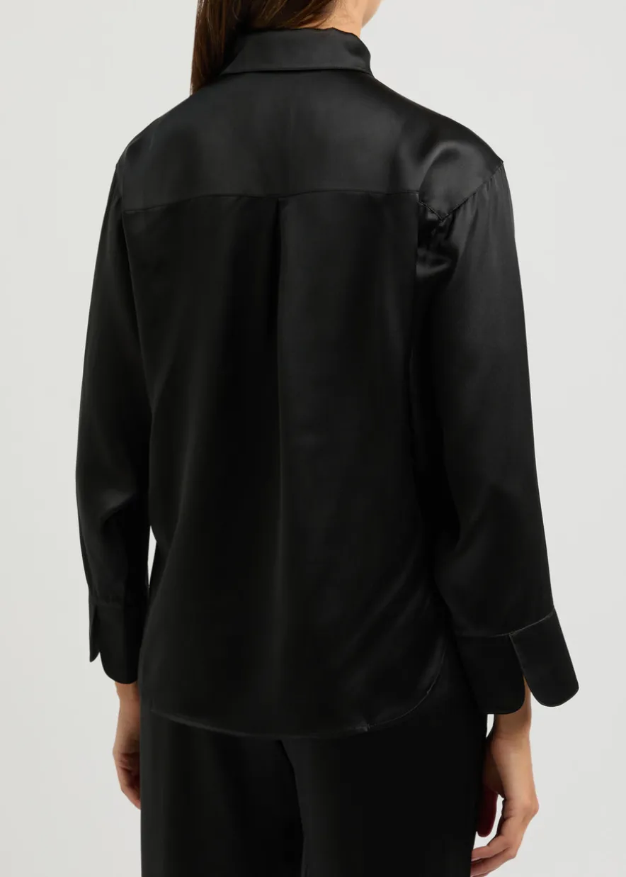 Fleur du Jour silk-satin pyjama shirt
