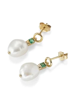 Fleur 18kt gold vermeil drop earrings