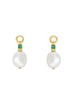 Fleur 18kt gold vermeil drop earrings