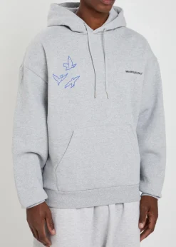 Flight hooded cotton-blend sweatshirt