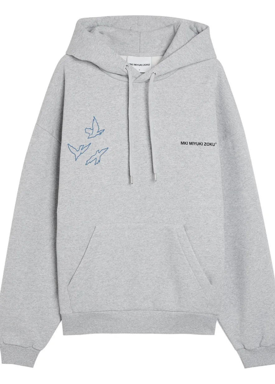Flight hooded cotton-blend sweatshirt