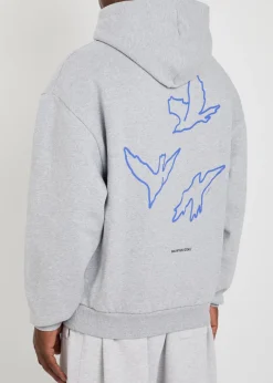 Flight hooded cotton-blend sweatshirt