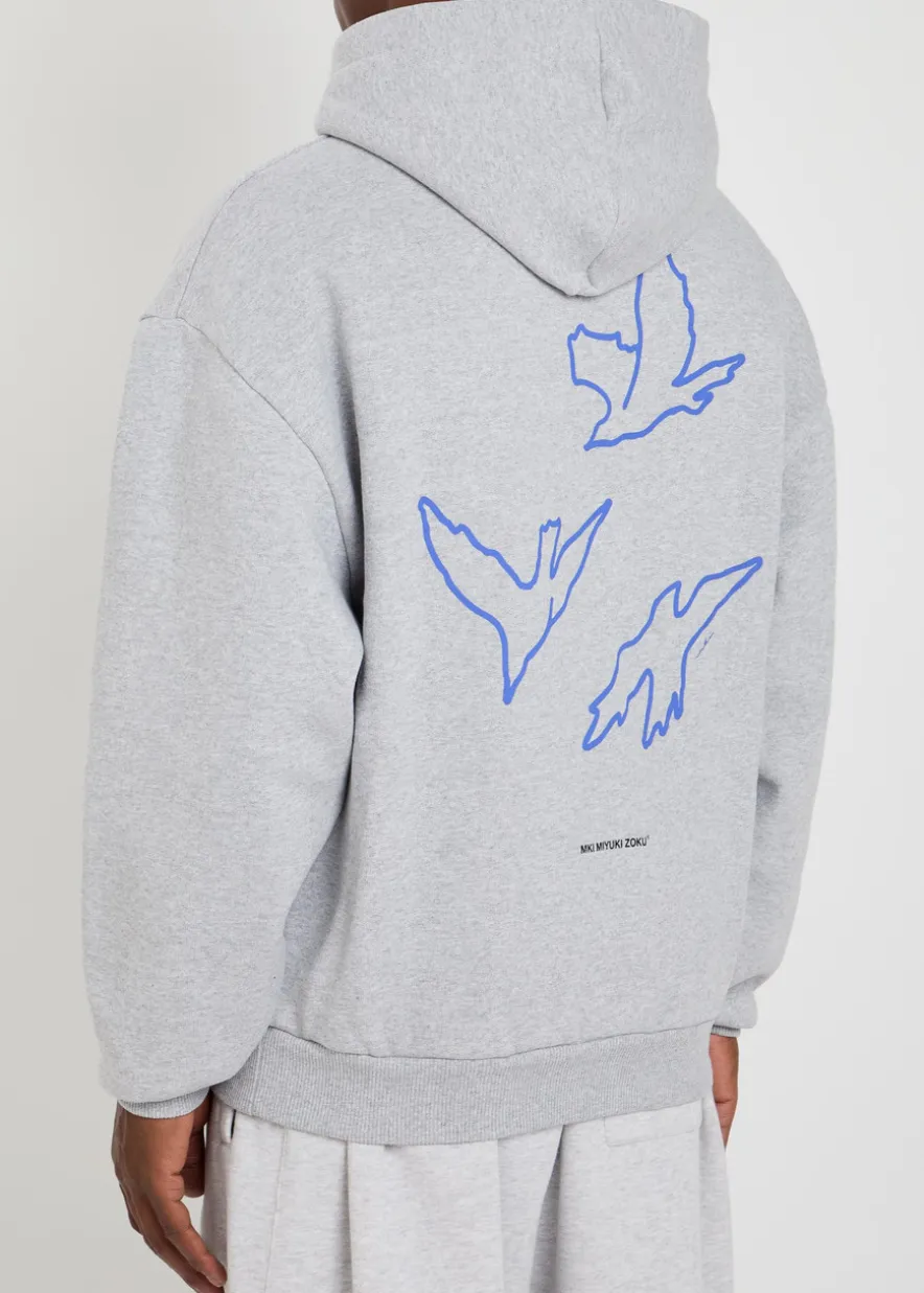 Flight hooded cotton-blend sweatshirt