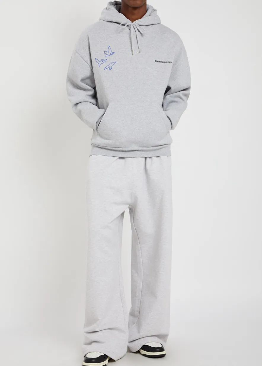 Flight hooded cotton-blend sweatshirt