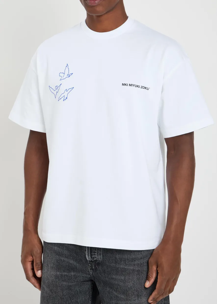Flight printed cotton T-shirt