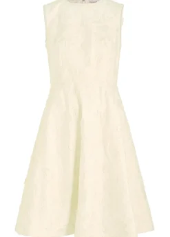 Floral-jacquard cotton-twill mini dress
