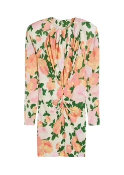 Floral-print crepe-jersey mini dress