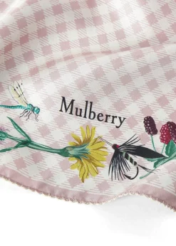 Floral-print silk twill scarf