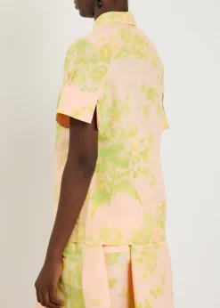 Floral-print woven shirt