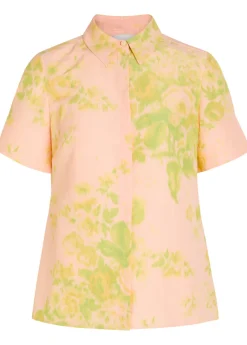 Floral-print woven shirt