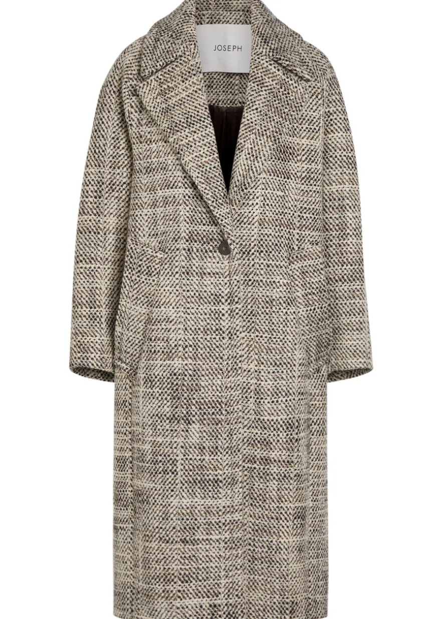 Florent crosshatch wool-blend coat