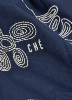 Flores floral-embroidered cotton shorts
