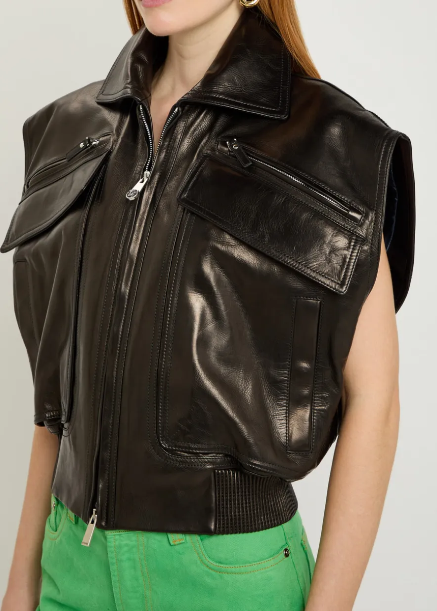 Floridiana calf leather vest