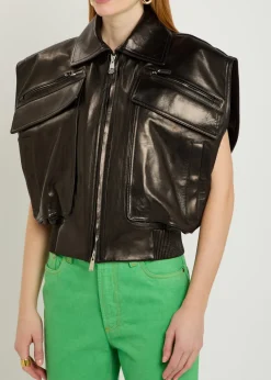 Floridiana calf leather vest