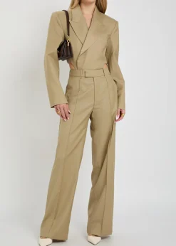 Florina blazer-effect wool-blend bodysuit