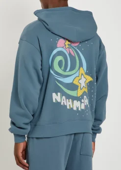 Flower Trip printed hooded cotton sweatshirt