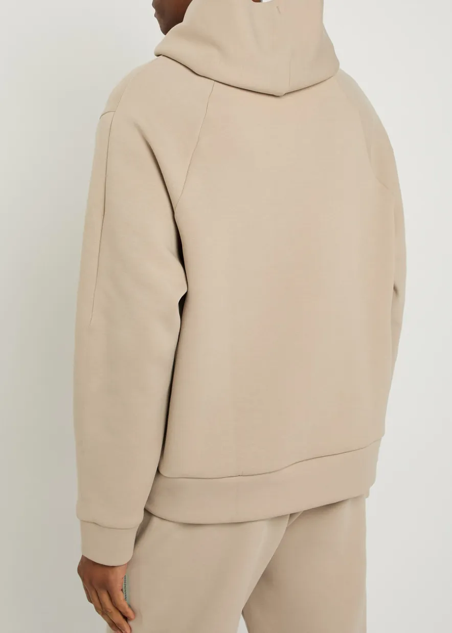 Focus Tech hooded cotton-blend sweatshirt