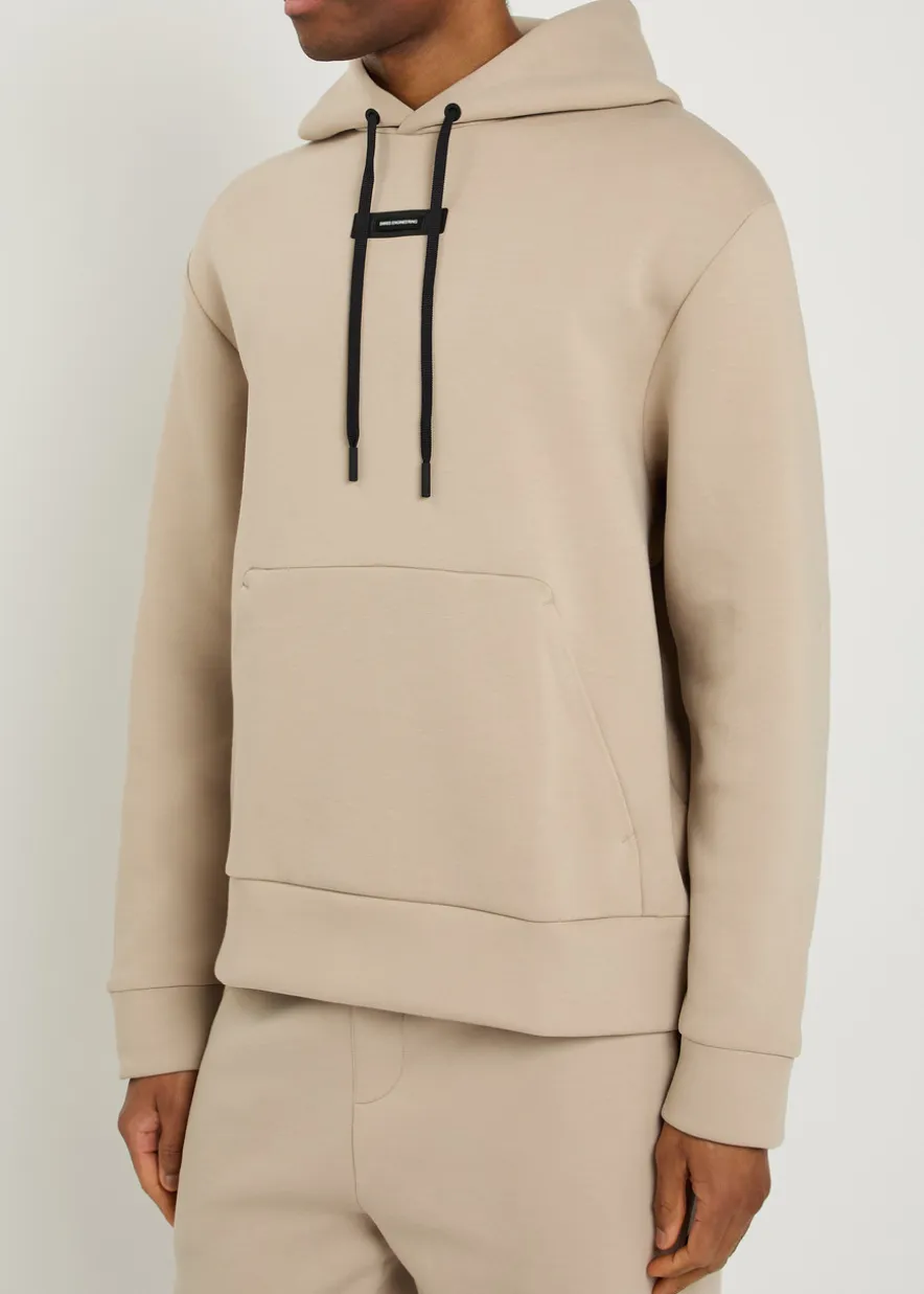 Focus Tech hooded cotton-blend sweatshirt