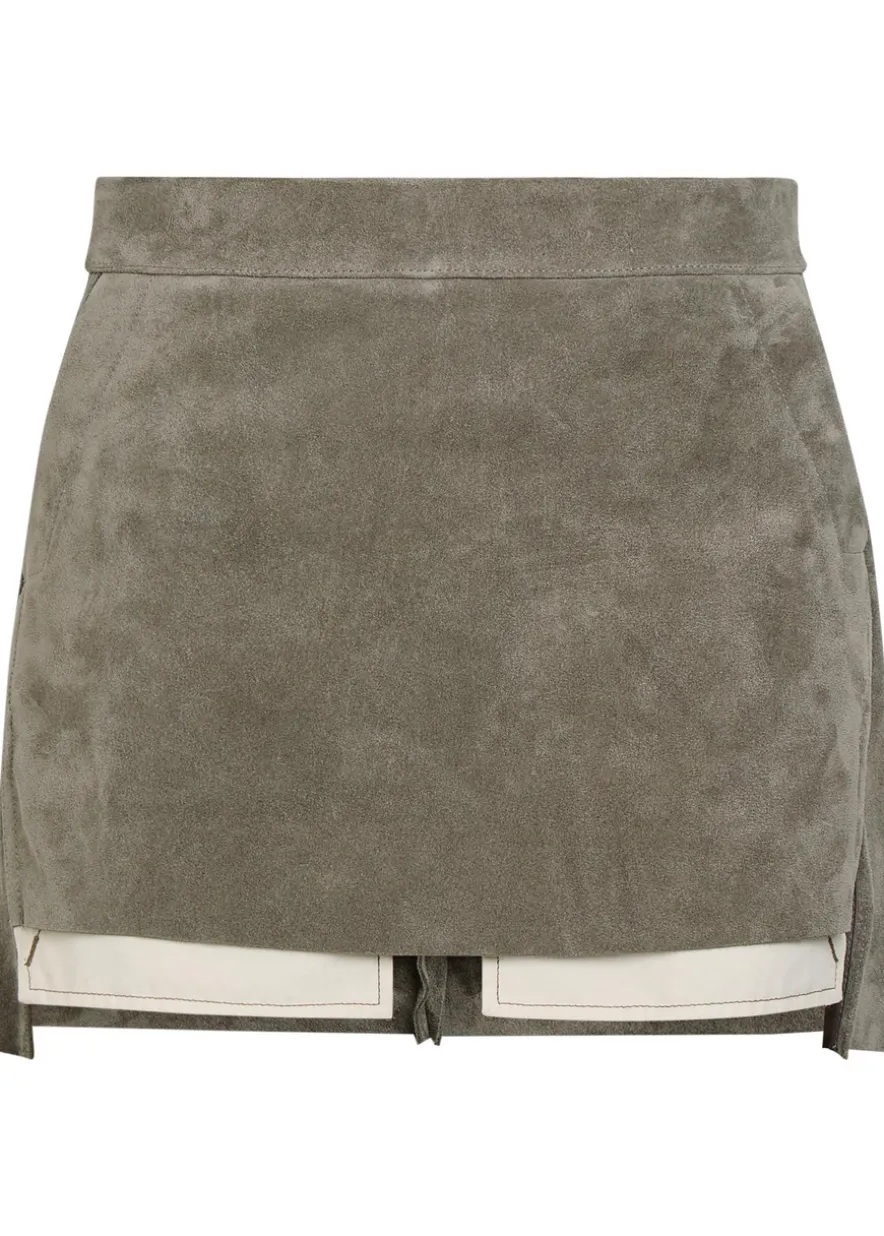 Fog suede mini skirt