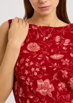 Forget Me Not floral pavé 18kt gold-plated necklace