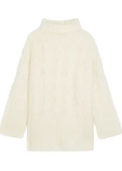 Fortin cable-knit brushed mohair-blend jumper