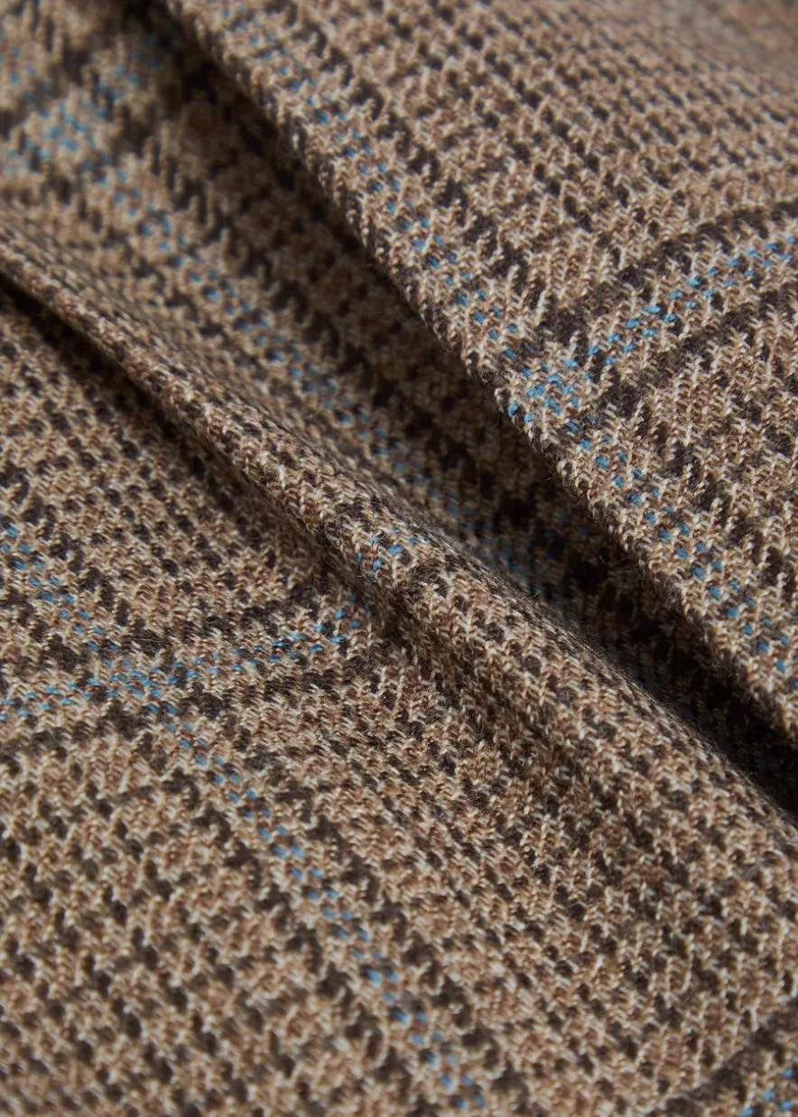 Fox checked wool trousers