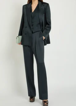 Fox satin trousers