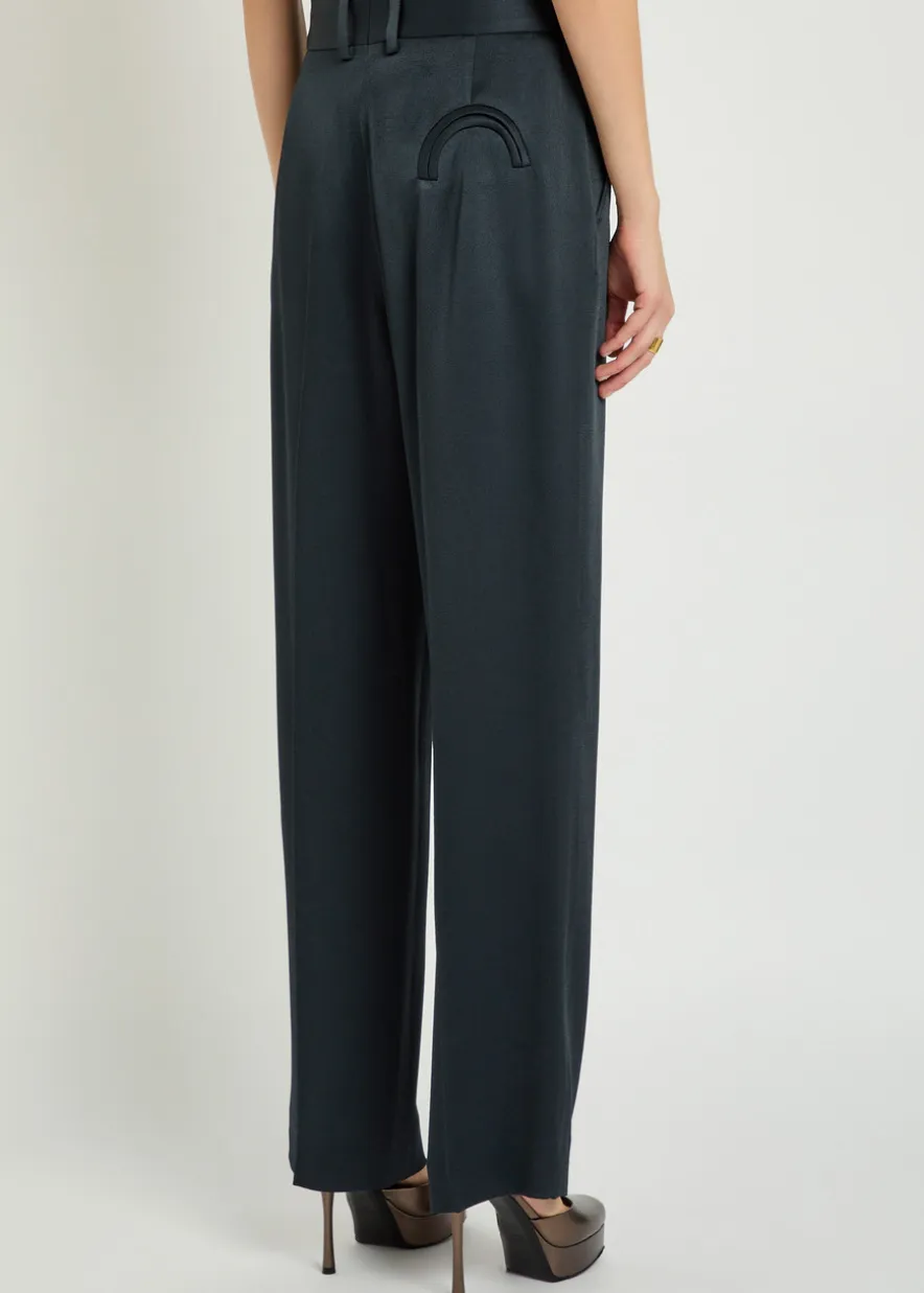 Fox satin trousers