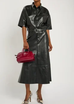 Frances faux leather shirt