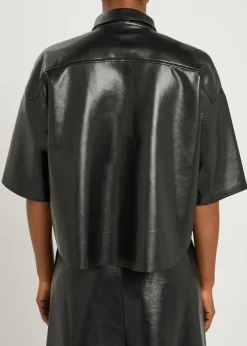 Frances faux leather shirt