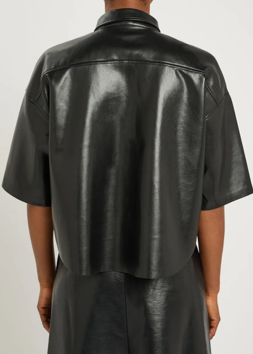 Frances faux leather shirt