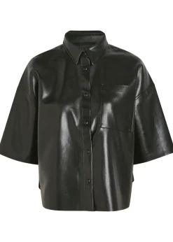 Frances faux leather shirt