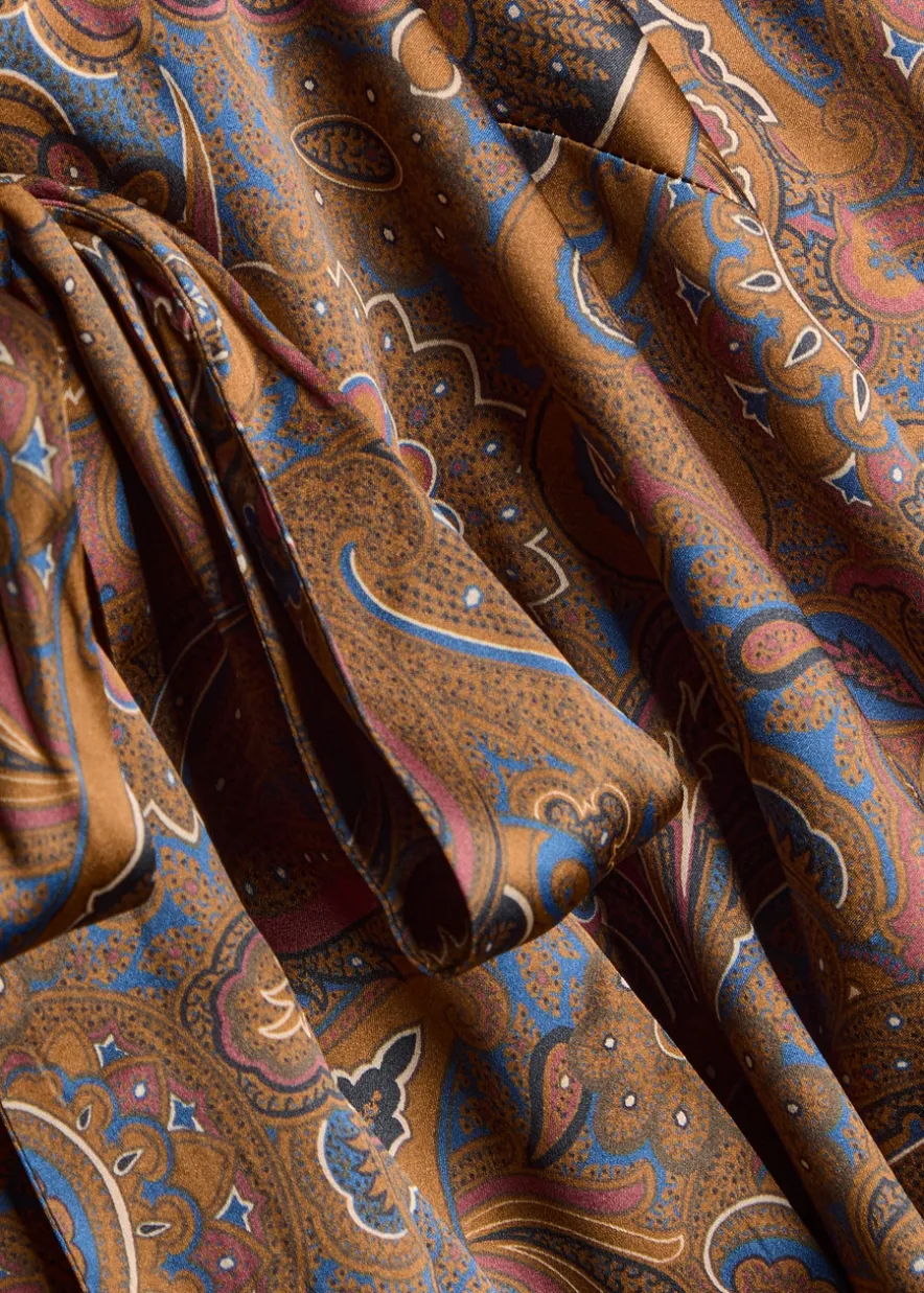 Francine printed silk-blend blouse