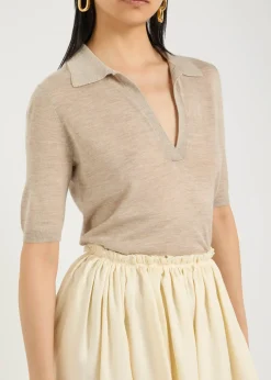 Frank cashmere and silk-blend polo