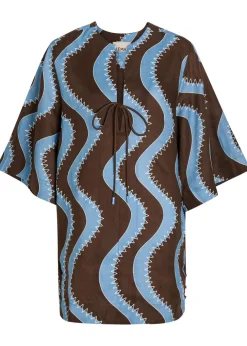 Frankie printed linen mini dress