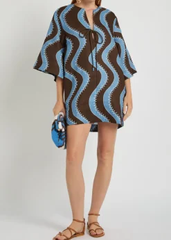 Frankie printed linen mini dress
