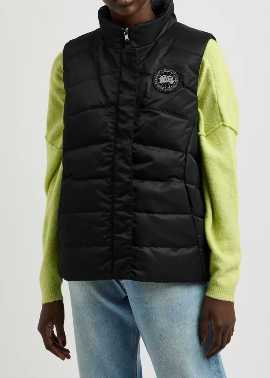 Freestyle quilted satin-shell gilet