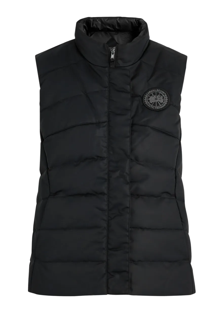 Freestyle quilted satin-shell gilet