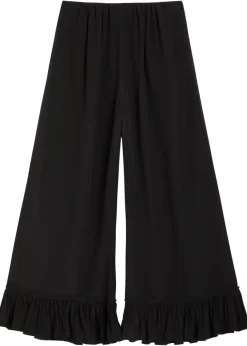 Frill silk-georgette culottes