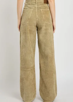 Full Cut distressed terry-corduroy trousers