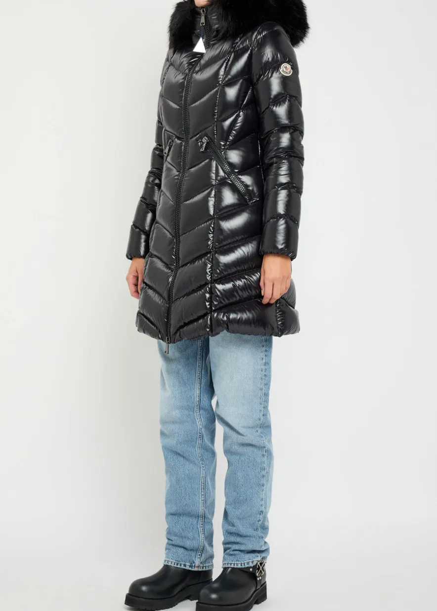 Fulmarus quilted glossed shell coat