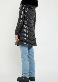 Fulmarus quilted glossed shell coat