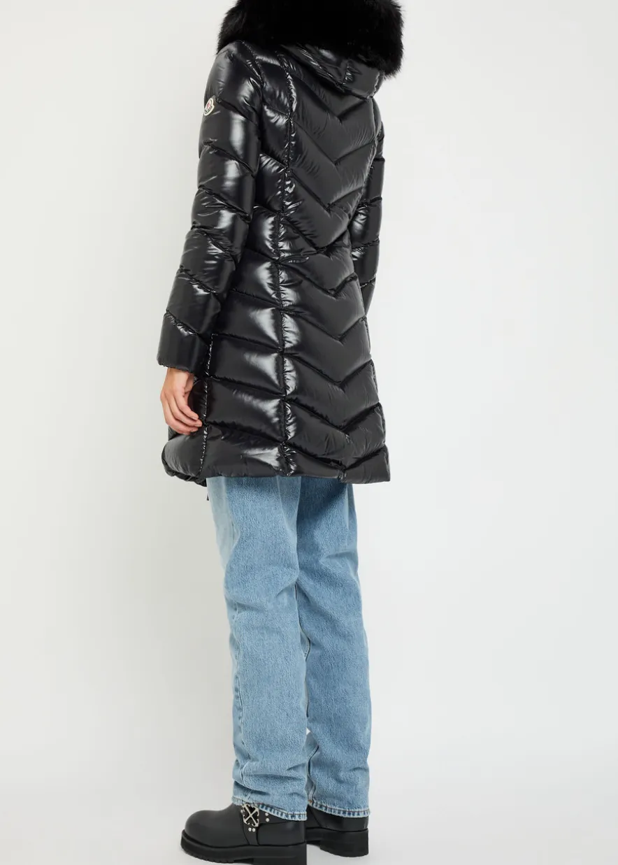 Fulmarus quilted glossed shell coat