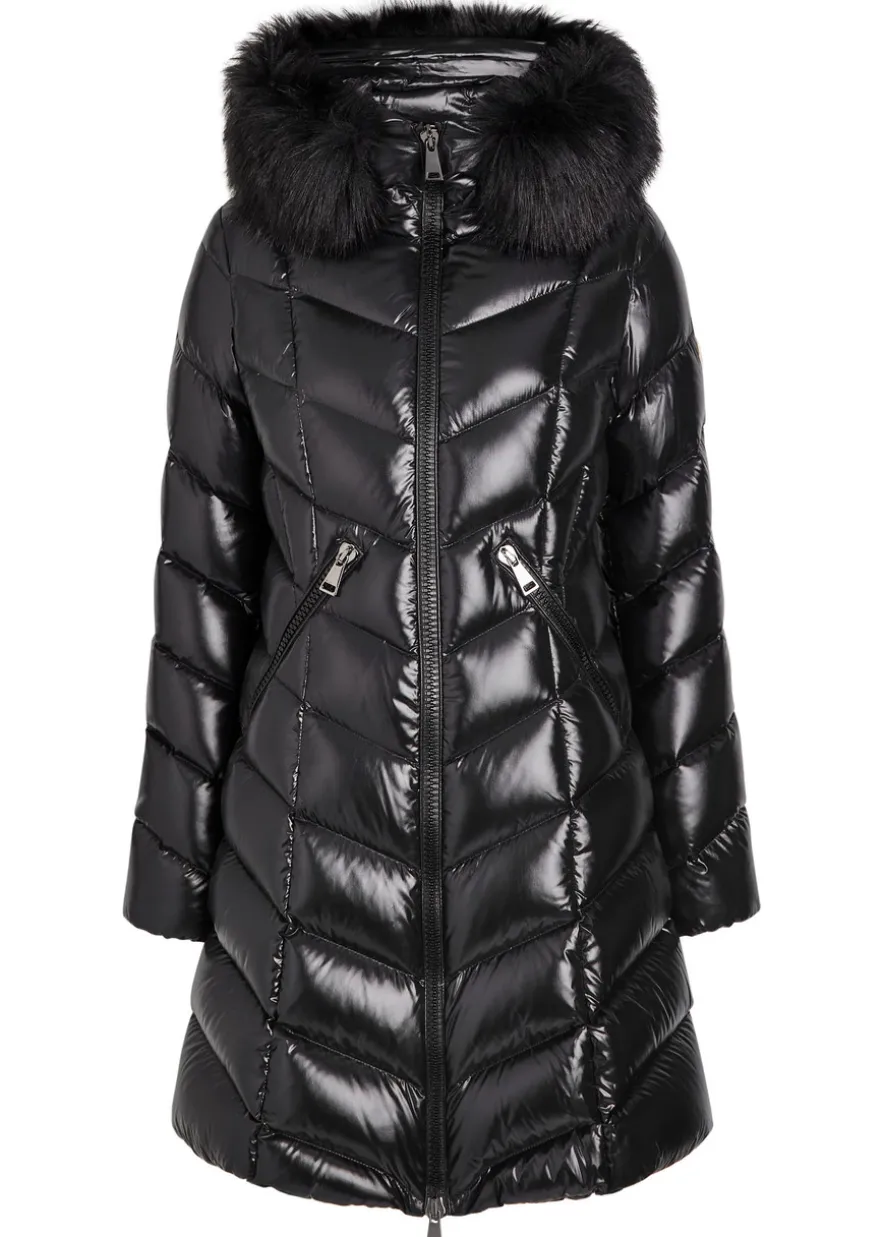 Fulmarus quilted glossed shell coat